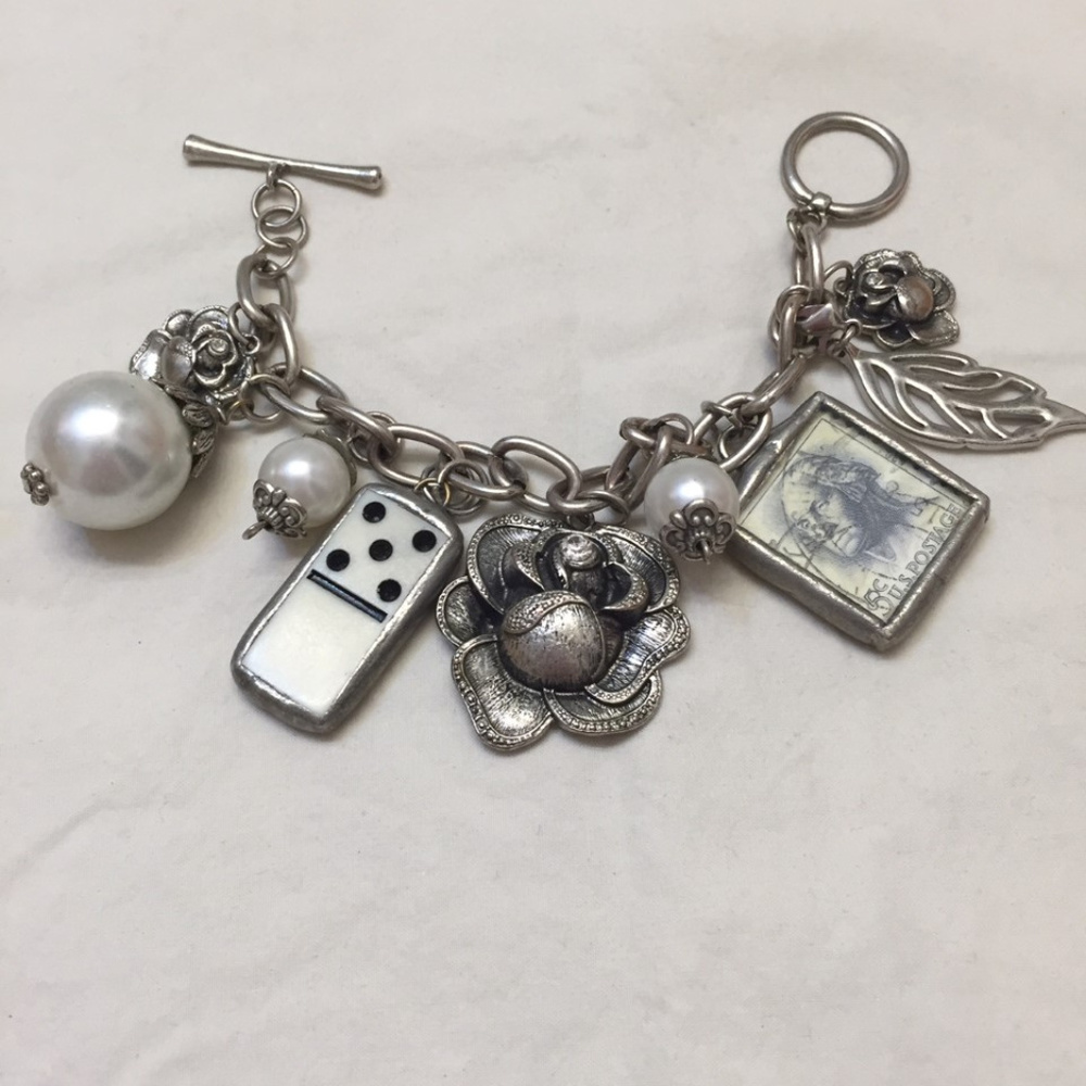 Silver Charm Bracelet (item 229)